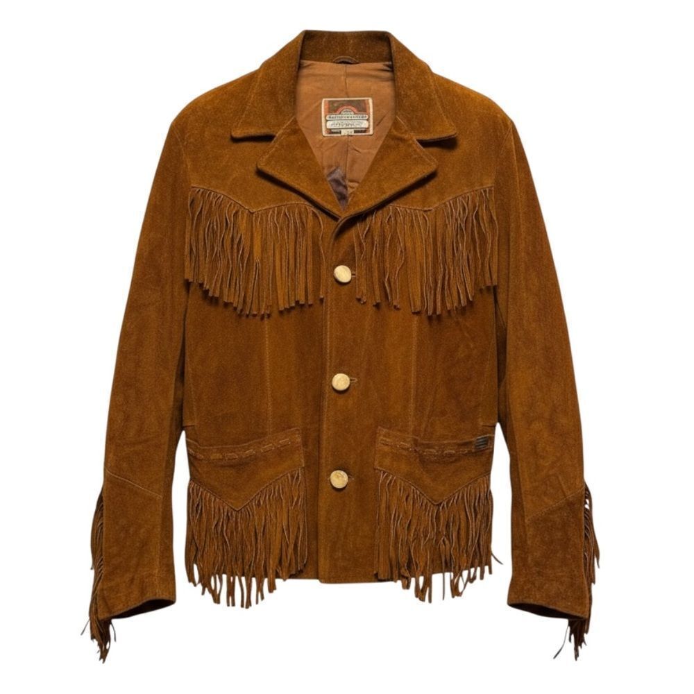 Vintage Pioneer Wear Western Fringed Suede Jacket